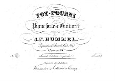 Potpourri für Klavier und Gitarre, Op.53: Stimmen by Johann Nepomuk Hummel