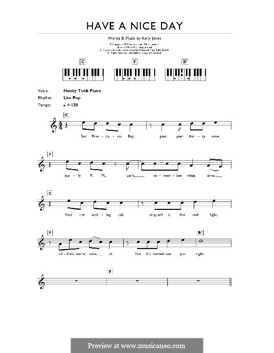 Have a Nice Day (Stereophonics): Für Keyboard by Kelly Jones