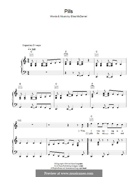 Pills: Für Stimme und Klavier (oder Gitarre) by Ellas McDaniel