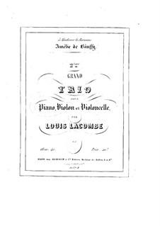 Klaviertrio Nr.2, Op.41: Klaviertrio Nr.2 by Louis Lacombe