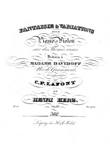 Fantasie und Variationen, Op.19: Fantasie und Variationen by Charles Philippe Lafont