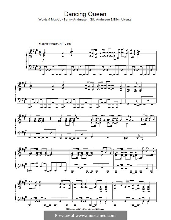 Piano version: In A-Dur by Benny Andersson, Björn Ulvaeus, Stig Anderson