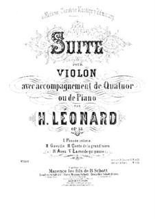 Suite für Violine und Klavier, Op.53: Suite für Violine und Klavier by Hubert Léonard