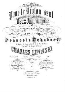 Zwei Impromptus für Violine, Op.34 (posth.): Zwei Impromptus für Violine by Karol Józef Lipiński