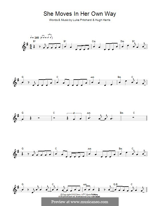 She Moves in Her Own Way (The Kooks): Für Saxophon by Hugh Harris, Luke Pritchard, Max Rafferty, Paul Garred