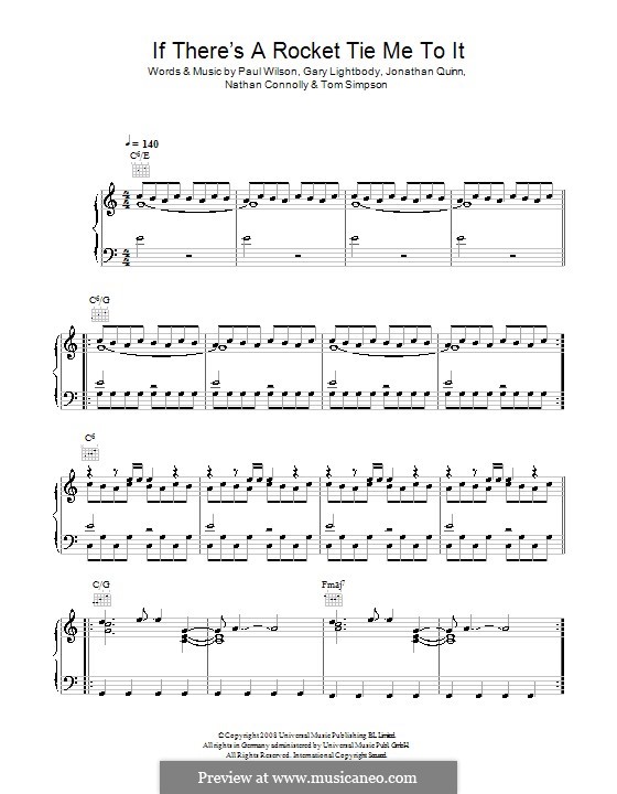 If There's a Rocket Tie Me to it (Snow Patrol): Für Stimme und Klavier (oder Gitarre) by Gary Lightbody, Jonathan Quinn, Nathan Connolly, Paul Wilson, Tom Simpson