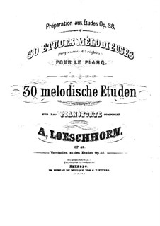 Dreissig Melodische Etüden, Op.52: Heft II, Nr.11-20 by Karl Albert Löschhorn