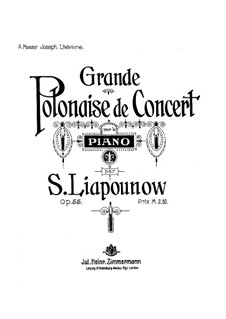 Grande Polonaise de Concert, Op.55: Für Klavier by Sergei Lyapunov