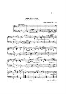 Zwei Mazurkas, Op.9: Mazurka No.2 by Sergei Lyapunov