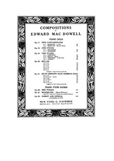 Drei Poeme für Klavier, vierhändig, Op.20: Drei Poeme für Klavier, vierhändig by Edward MacDowell