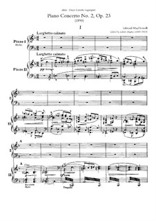 Klavierkonzert Nr.2, Op.23: Klavierauszug by Edward MacDowell