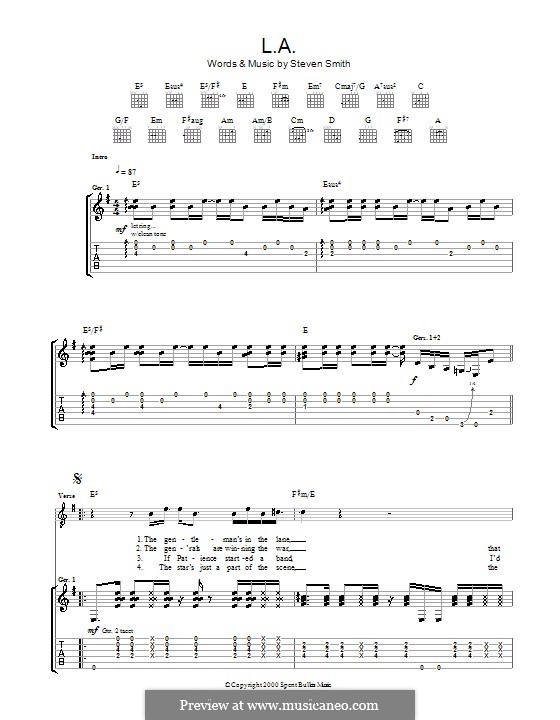 L.A.: Für Gitarre mit Tab by Steven Smith