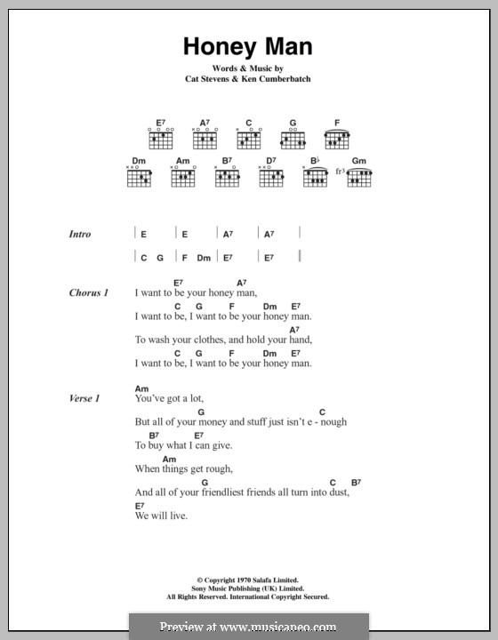 Honey Man: Text und Akkorde by Ken Cumberbatch