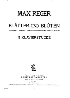 Blätter und Blüten: Vollsammlung by Max Reger