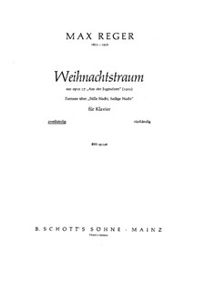 Weihnachstraum. Fantasie über 'Stille Nacht, heilige Nacht': Für Klavier by Max Reger