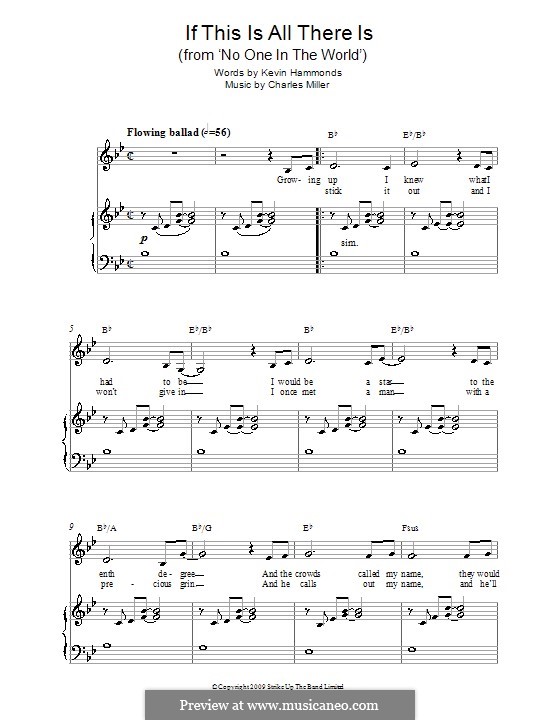 If This Is All There Is (from No One in the World): Für Stimme und Klavier by Charles Miller