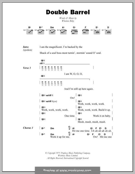 Double Barrel: Texte und Akkorde by Winston Riley