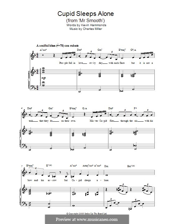 Cupid Sleeps Alone (from Mr Smooth): Für Stimme und Klavier by Charles Miller
