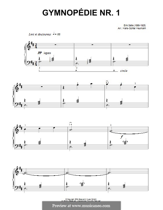 Nr.1: Für Klavier by Erik Satie