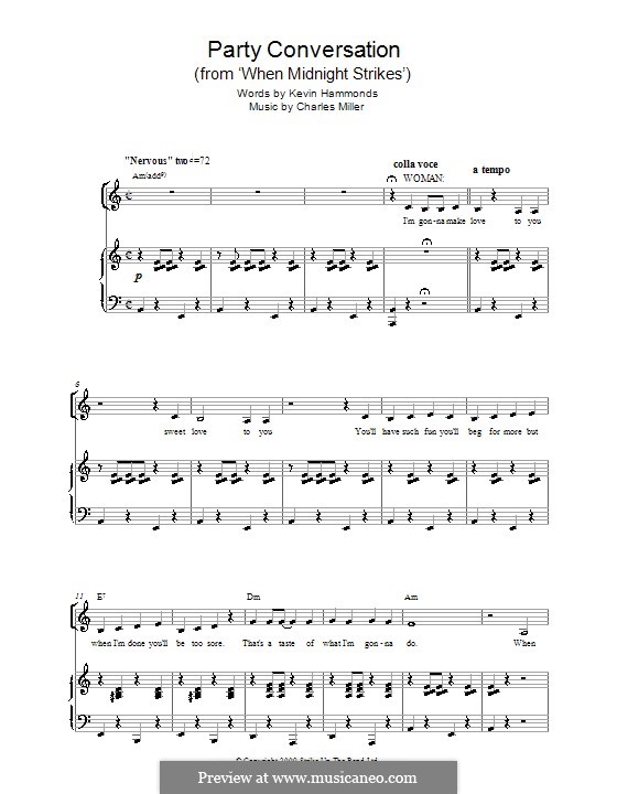 Party Conversation (from When Midnight Strikes): Für Stimme und Klavier by Charles Miller