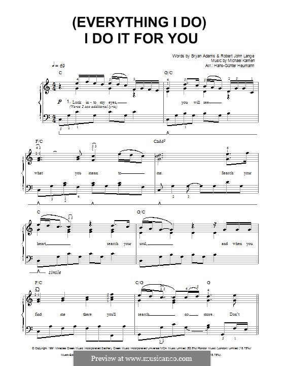 Vocal version: Für Stimme und Klavier by Michael Kamen