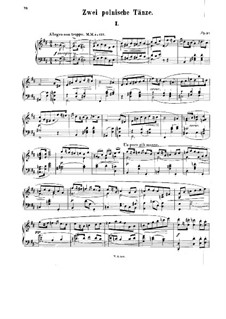 Zwei polnische Tänze, Op.34: Zwei polnische Tänze by Xaver Scharwenka