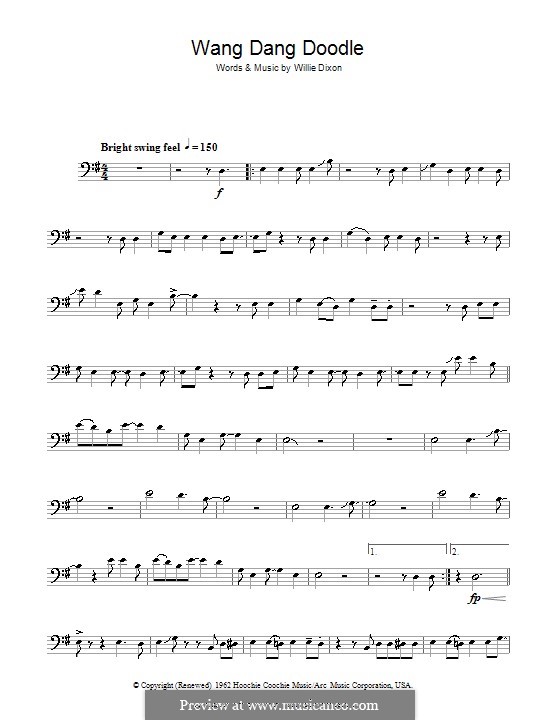 Wang Dang Doodle (Koko Taylor): For trombone by Willie Dixon