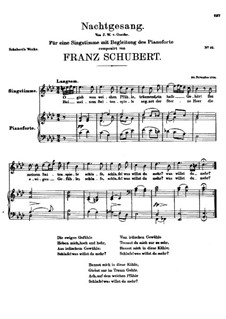 Nachtgesang, D.119: As-Dur by Franz Schubert