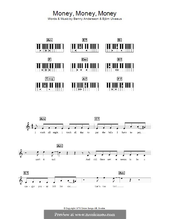 Money, Money, Money (ABBA): Für Keyboard by Benny Andersson, Björn Ulvaeus