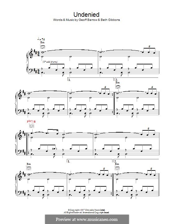 Undenied (Portishead): Für Stimme und Klavier (oder Gitarre) by Beth Gibbons, Geoff Barrow