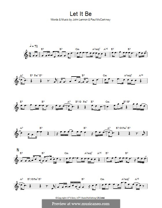 Instrumental version: Für Saxophon by John Lennon, Paul McCartney