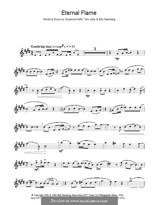 Eternal Flame: Für Altsaxophon by Billy Steinberg, Susanna Hoffs, Tom Kelly