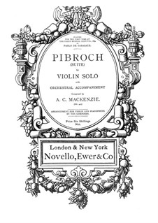 Pibroch. Suite für Violine und Klavier, Op.42: Pibroch. Suite für Violine und Klavier by Alexander Mackenzie