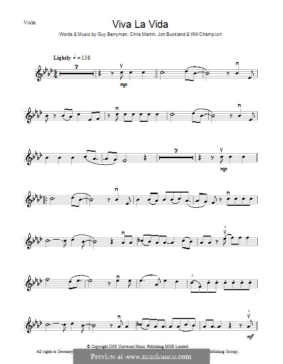 Instrumental version: Für Violine by Chris Martin, Guy Berryman, Jonny Buckland, Will Champion