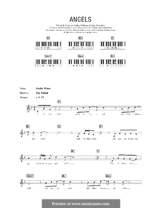 Angels: Für Keyboard by Guy Chambers, Robbie Williams