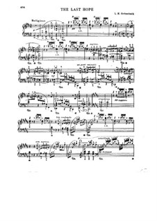 Dernière espérance (The Last Hope), Op.16: Für Klavier by Louis Moreau Gottschalk