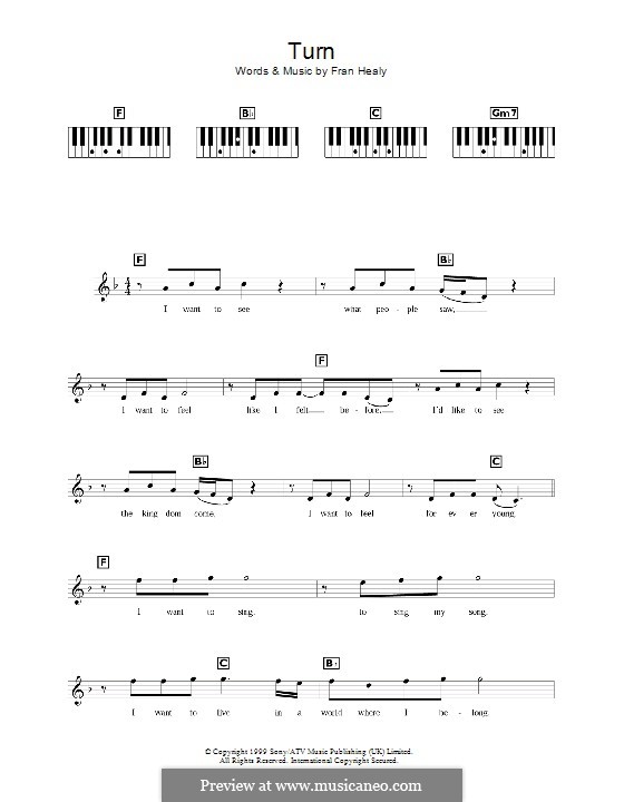 Turn (Travis): Für Keyboard by Fran Healy