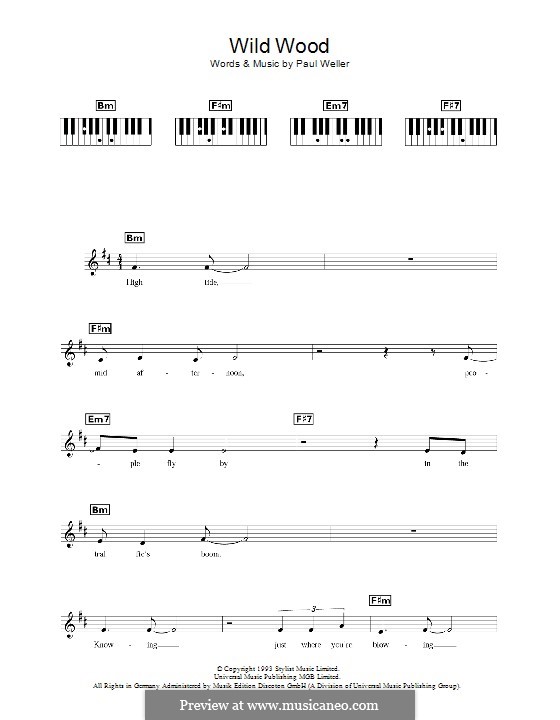 Wild Wood: Für Keyboard by Paul Weller