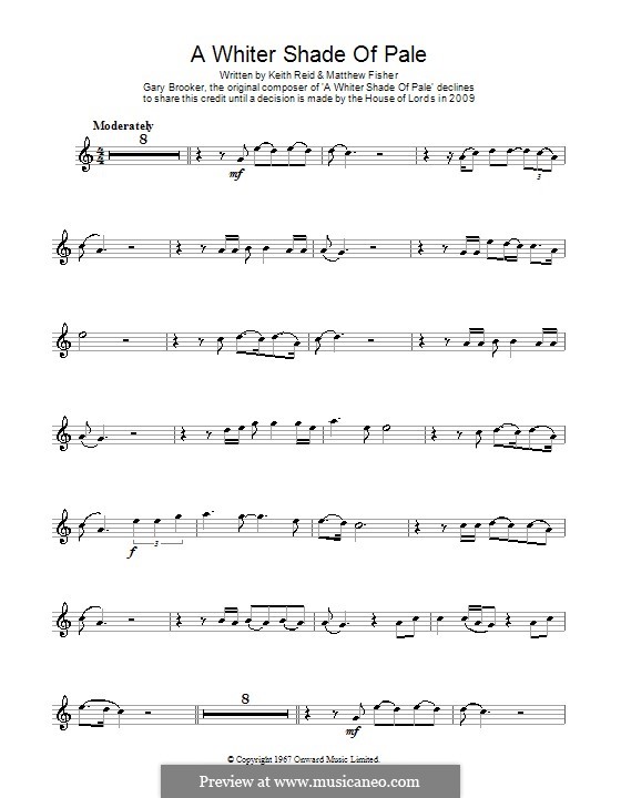 A Whiter Shade of Pale (Procol Harum): Für Violine by Gary Brooker