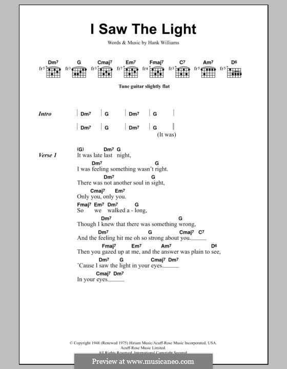 I Saw the Light: Texte und AKkorde by Todd Rundgren