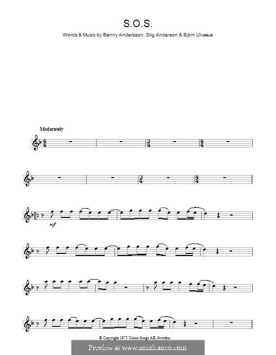 S.O.S. (ABBA): Für Flöte by Benny Andersson, Björn Ulvaeus, Stig Anderson
