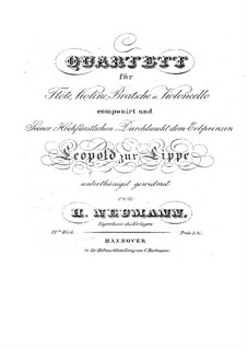 Quartett für Flöte und Streicher, Op.22: Quartett für Flöte und Streicher by Heinrich Neumann