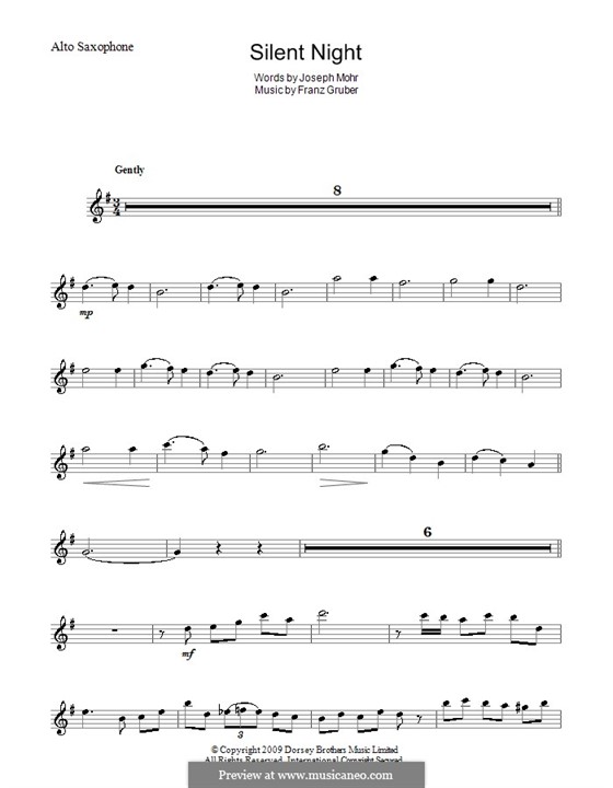 Solo instrument version (various): Für Altsaxophon by Franz Xaver Gruber