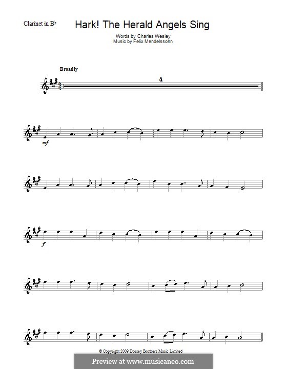 One instrument version: Klarinette by Felix Mendelssohn-Bartholdy