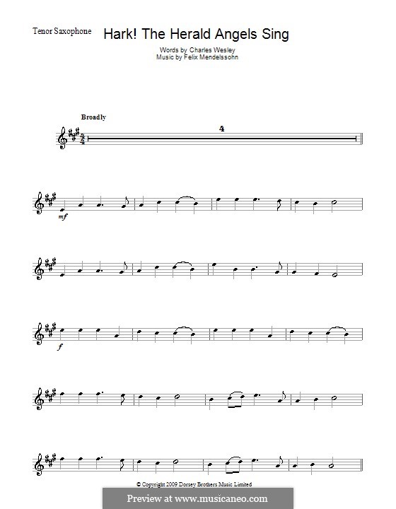 One instrument version: Tenorsaxophon by Felix Mendelssohn-Bartholdy