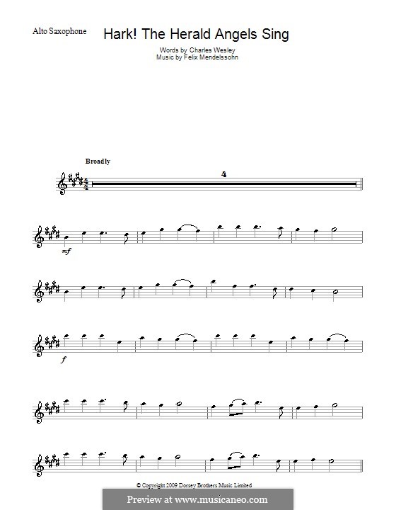 One instrument version: Altsaxophon by Felix Mendelssohn-Bartholdy