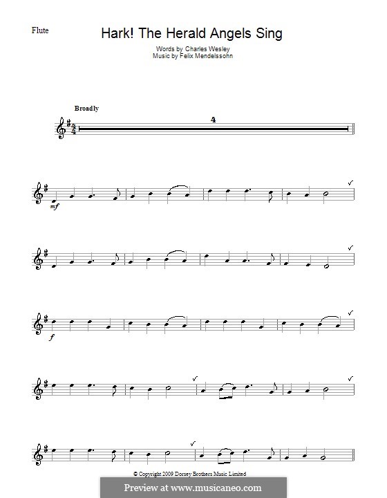 One instrument version: Flöte by Felix Mendelssohn-Bartholdy