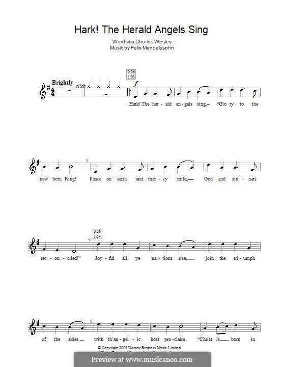 One instrument version: Blockflöte by Felix Mendelssohn-Bartholdy