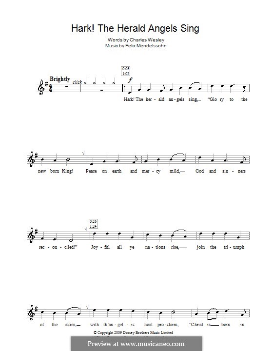 One instrument version: Blockflöte by Felix Mendelssohn-Bartholdy