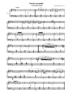 Norwegische Serenade, Op.19 No.2: Für Klavier (Noten von hohem Qualität) by Ole Olsen